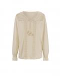 Designer-Shirt mit Spitze sand