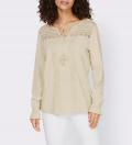 Designer-Shirt mit Spitze sand