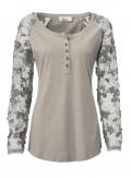 Designer-Shirt mit Spitze taupe