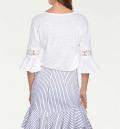 Designer-Shirt mit Spitze weiß