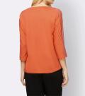 Designer-Shirt mit Spitzeneinsatz mandarine