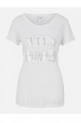 Designer-Shirt mit Statement-Print ecru