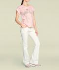 Designer-Shirt mit Stickerei rosé