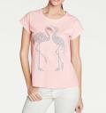Designer-Shirt mit Stickerei rosé