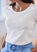 Designer-Shirt mit Stickerei weiß