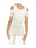 Designer-Shirt mit Strass ecru