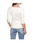 Designer-Shirt mit Strass ecru