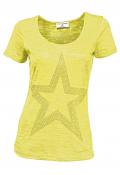 Designer-Shirt mit Strass gelb