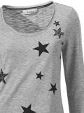 Designer-Shirt mit Strass grau