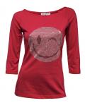 Designer-Shirt mit Strass rot