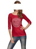 Designer-Shirt mit Strass rot