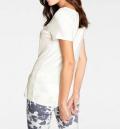 Designer-Shirt mit Strasssteinen offwhite