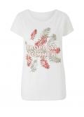 Designer-Shirt mitTropical-Print  ecru