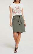 Designer-Shirt mitTropical-Print  ecru