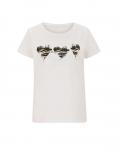 Designer-Shirt mitmit Motivdruck ecru