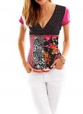 Designer-Shirt schwarz-bunt