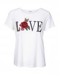 Designer-Shirt weiß mit Strass