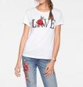Designer-Shirt weiß mit Strass