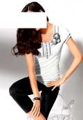 Designer-Shirt weiß-schwarz