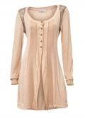 Designer-Shirtjacke mit Pailletten rosé
