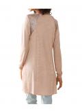 Designer-Shirtjacke mit Pailletten rosé