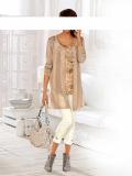 Designer-Shirtjacke mit Pailletten rosé
