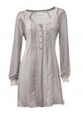Designer-Shirtjacke mit Pailletten taupe