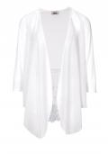 Designer-Shirtjacke mit Spitze weiß