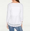 Designer-Shirtjacke mit Spitze weiß