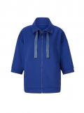 Designer-Shirtjacke mitTroyerkragen royalblau