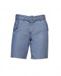 Designer-Shorts mit Gürtel blue-bleached