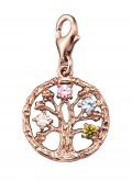 Designer-Silber-Charmeinhänger rosé