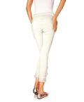 Designer-Skinny-Leggings mit Spitze offwhite