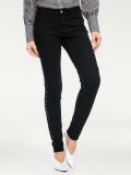 Designer-Slim-Jeans mit Nieten schwarz