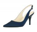 Designer-Slingpumps dunkelblau