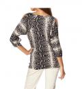 Designer-Snakeprint-Shirt schwarz-bunt