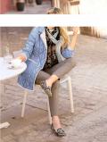 Designer-Sommer-Daunenjacke hellblau