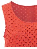 Designer-Spitzen-Chiffontop koralle