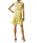 Designer-Spitzen-Plisseekleid vanille
