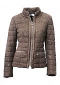 Designer-Spitzen-Steppjacke taupe