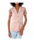 Designer-Spitzenblazer rosé