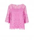 Designer-Spitzenbluse + Top softpink