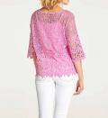 Designer-Spitzenbluse + Top softpink