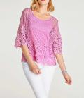 Designer-Spitzenbluse + Top softpink