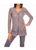 Designer-Spitzenjacke mauve