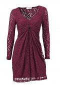 Designer-Spitzenkleid bordeaux