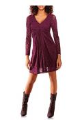 Designer-Spitzenkleid bordeaux
