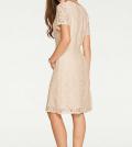 Designer-Spitzenkleid champagner