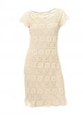 Designer-Spitzenkleid creme
