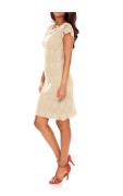 Designer-Spitzenkleid creme